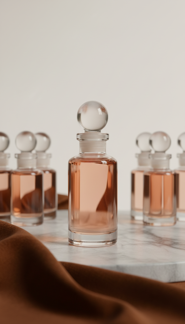 Peach Reverie perfume oil glass vial Body Oil Nupe