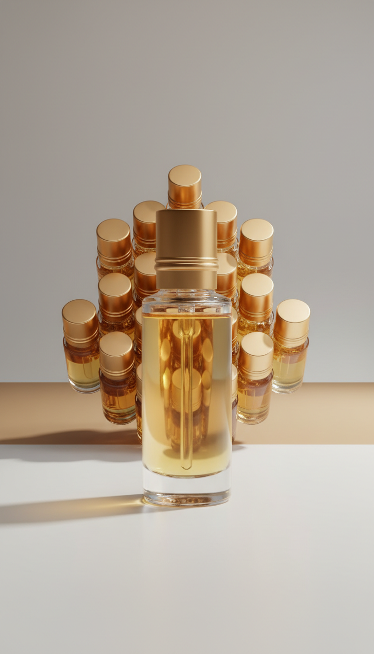 Golden Atlas perfume oil glass vial Body Oil Nupe