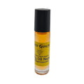 Gucci Guilty Body Oil by Body Oil Nupe, roll-on bottle of body oil with a black cap and yellow label on a white background, orange fragrance oil, long-lasting tropical citrus scent