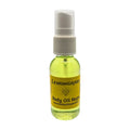 Lemongrass Air Fragrance by Body Oil Nupe, spray bottle with white cap and yellow label on a white background, green liquid, long-lasting sweet lemon scent